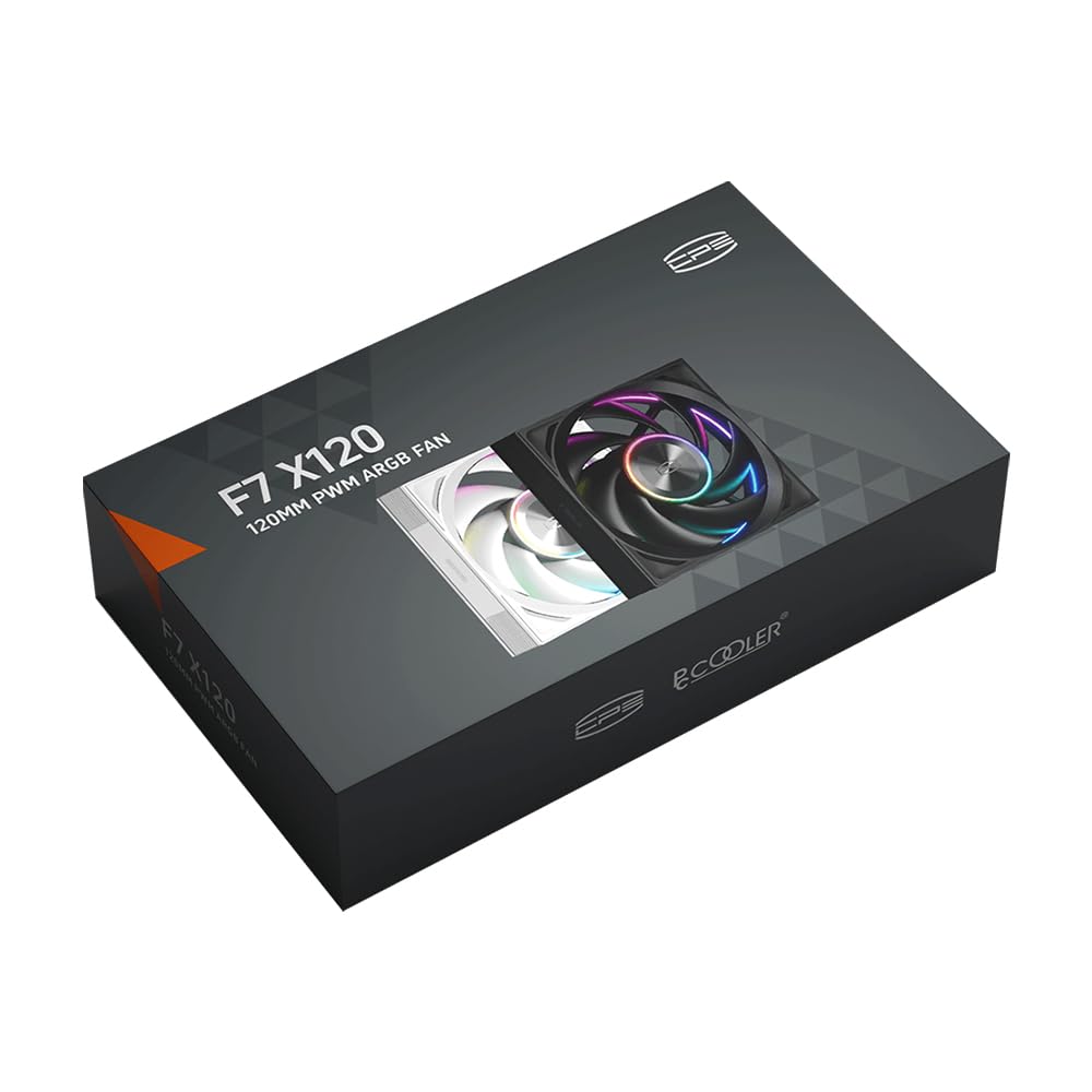 Amazon | CPS F7X120 ARGB BK PWM 4ピン/ARGB 5V 3ピン/ブラック/OS非